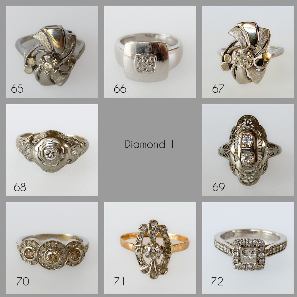 Vintage/Antique 14k and 18k Diamond Rings
